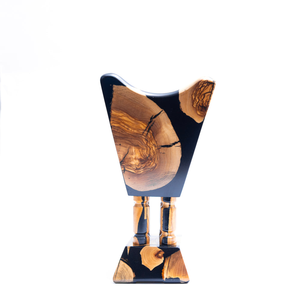 Brûleur d'encens en bois et résine pour Bakhoor et Résine d'encens |   Porte-parfum d'aromathérapie durable, 100% naturel et respectueux de l'environnement | - Product Image 2