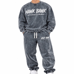 <b>Men's</b> Matching Sweatsuit Trouser <b>Set</b> Comfortable Wear Daily Wear Street Fashion Weekend Wear Custom Desgin Sweatsuit For <b>Men</b> - Product Image 1