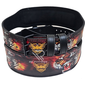 Ceinture de musculation en cuir pour soulever des poids lourds, ceinture d'entraînement pour la musculation, les squats, les soulevés de terre, la force et la musculation - Product Image 2