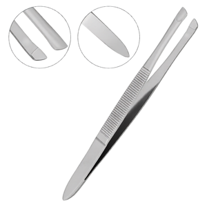 Eyebrow Tweezers 3.5" Smooth Tip Non-Slip Grip Stainless Steel Anti-Static Rust Resistant Precision <b>Hair</b> <b>Removal</b> <b>Tool</b> Salon - Product Image 6