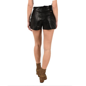 Shorts en cuir pour femmes tendance, taille personnalisable, légers, anti-plis, style streetwear, coupe-vent, imperméables, taille élastique - Product Image 2