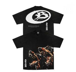 T-shirts personnalisés pour hommes, impression par sublimation, style streetwear, manches courtes, coupe ample, effet vieilli, ourlet déchiré, t-shirts graphiques - Product Image 3