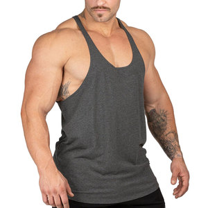 Polyester Sleeveless Shirt Muscle Tee Sports Blank Gym Apparel Wear <b>Vest</b> Fitness Mens <b>Stringer</b> Tank Top Men - Product Image 5