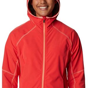 Chaqueta de concha suave informal unisex para otoño, capucha impermeable transpirable a prueba de viento, tela de lona frontal para deportes al aire libre para mujer - Product Image 2