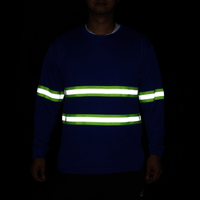 Chemise de sécurité réfléchissante, bande réfléchissante haute visibilité, polyester léger, vêtements de travail respirants pour les chantiers industriels