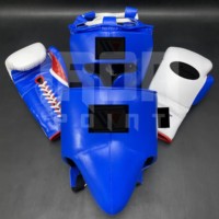 Ensemble de gants de boxe personnalisables en cuir de vachette véritable avec rembourrage épais à 4 couches, respirants et antidérapants
