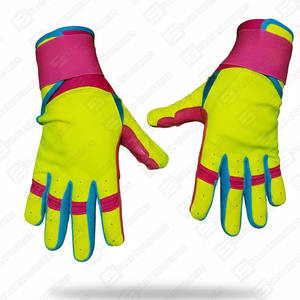 Guantes de Bateo de Béisbol Profesionales Nuevos, Ligeros y Suaves, de Cuero Genuino, con Puño Largo y Doble Correa para Adultos y Jóvenes - Product Image 4