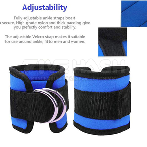 Tobilleras duraderas para gimnasio, tobilleras ajustables para entrenamiento con cable y resistencia - Product Image 3