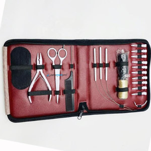 Kit d'outils professionnels de haute qualité en acier inoxydable pour extensions de cheveux, avec logo personnalisé, pinces blanches - Product Image 6