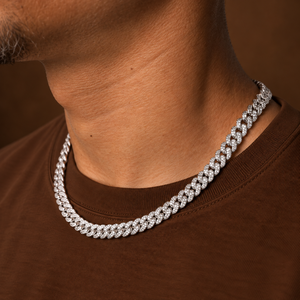 8mm CZ Diamond Cuban Link <b>Chain</b> <b>Mens</b> Fully Iced Out Hip Hop Statement Necklace Fine Jewelry 925 Silver <b>Gold</b> <b>mens</b> 8mm cz diamond - Product Image 5