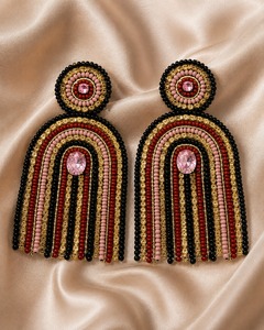 Handmade Zinc Alloy Black White Seed Bead Fringe <b>Drop</b> Earrings for Women Bohemian Long Tassel Wedding Fashion Statement Jewelry - Product Image 6