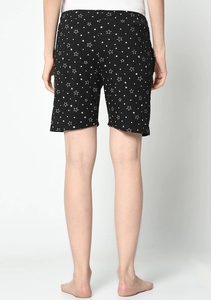 Women's Printed Pattern Shorts <b>Elastic</b> Waist Casual Knitted Cotton Breathable With Pockets Regular Fit - Product Image 3