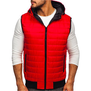 Gilet matelassé léger à capuche sans manches pour homme 2026 avec fermeture éclair, veste d'hiver rembourrée et poches - Product Image 6