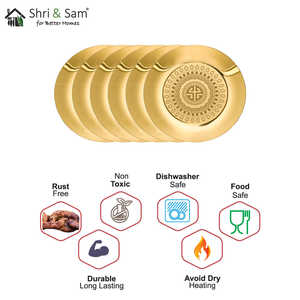 6 placas completas de acero inoxidable con revestimiento PVD dorado y platos y placas brillantes de firma láser - Product Image 4