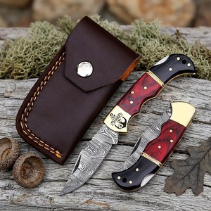Excellent Quality Hand Forged Damascus Steel Professional Foldable Pocket EDC <b>Knife</b> Back <b>Lock</b> OEM ODM Available Customizable - Product Image 1