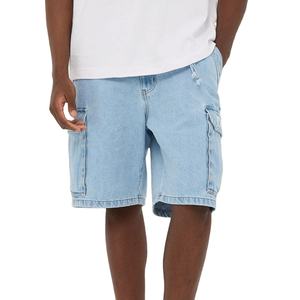 Pantalones cortos de mezclilla 100% algodón al por mayor, estilo streetwear, lavado a la piedra, vintage para hombre - Product Image 1