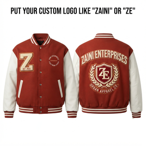 Veste de sport ZAINI Premium 500 GSM en mélange de laine coupe-vent avec panneaux rouges et blancs et logo brodé personnalisé Style homme/unisexe - Product Image 1