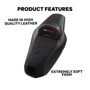 Respaldo de Asiento de Motocicleta Antideslizante, Cojín de Cuero PU, Asiento de Motocicleta Cómodo para Viajes, para Yamaha NVX <span class=keywords><strong>Aerox</strong></span> 155 V2 - Product Image 4