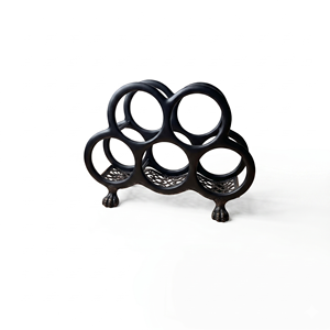 Unique Wine Rack 3 Bottle Capacity Minimalist Design Home Furniture Display Stand <b>Freestanding</b> Geometric Wine Bottle Holder - Product Image 3