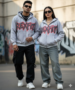 Sweats à capuche de qualité supérieure, prix direct usine, strass personnalisés, impression DTG, style streetwear, vente en gros, sweats à capuche à épaules tombantes avec fermeture éclair - Product Image 1