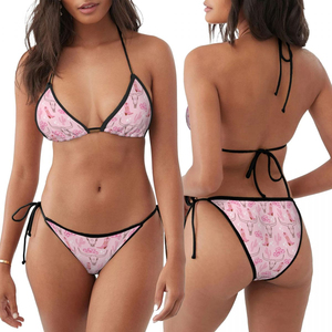 Ensemble de bikini sportif pour femmes, 2 pièces, couleur personnalisée, spandex/nylon, respirant, respectueux de l'environnement, tenue de sport professionnelle pour femmes, haute qualité - Product Image 6