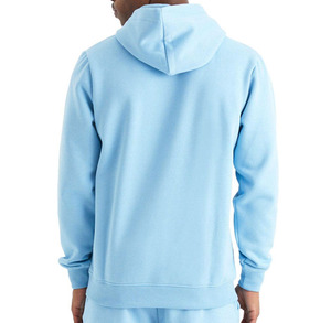 Ensemble de survêtement bleu clair à capuche pour homme, couleur unie, sweat-shirt et pantalon décontractés avec poches latérales, coupe régulière, automne - Product Image 5