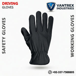 Guantes de cuero negros para conductor, sin forro, hasta la muñeca, térmicos, cálidos, para exteriores, invierno, estilo liso, color negro - Product Image 5