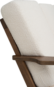 Sofá Contemporáneo de 3 Plazas con Reposabrazos Escultural de Madera Maciza de Nogal en Forma de Z para Sala de Estar Residencial Moderna - Product Image 5