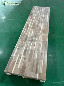 Panel de junta de dedo de madera de acacia del fabricante de diseño moderno para encimeras de tocador, encimeras de mesa - Product Image 5