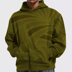 Sweat-shirt à capuche vert olive pour homme, coupe classique, style décontracté, vêtement d'hiver, tissu en molleton 100% coton, poche, écologique - Product Image 4