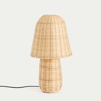 Petite lampe en rotin pour tables de restaurant, lampe de table tressée à la main, prix bas auprès d'un grossiste