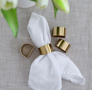 Anillo para Servilletas de Latón, Ecológico, Estilo Clásico Moderno, Diseño de Hoja Circular, Tamaño y Forma Personalizables, para Bodas y Fiestas - Product Image 5