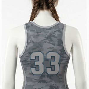 Maillot de lutte sans manches unisexe sublimé, justaucorps de lutte, haut de compression pour entraînement de powerlifting, hauts de lutte pour jeunes - Product Image 3