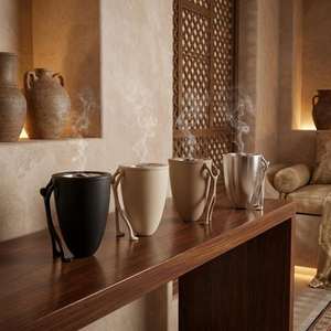 Quemador de incienso de lujo con forma de taza, quemador de incienso árabe Oud, soporte de incienso de cerámica, fragancia para el hogar, regalo para Ramadán y Eid - Product Image 6