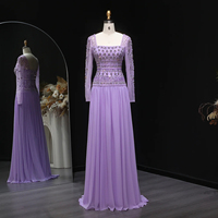 Robes de soirée élégantes Jancember LSZ539 à col carré et cristaux pour mariage et bal
