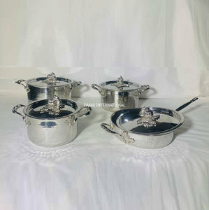 Juego de Ollas de Acero Inoxidable de Lujo Moderno de 4 Piezas, con Tapa de Champiñón, Apto para Horno y Lavavajillas, Utensilios de Cocina Elegantes - Product Image 6