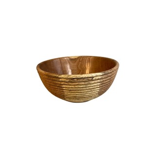 Bol de service artisanal en bois d'acacia naturel, écologique, grand saladier en bois pour fruits, décoration de cuisine, vaisselle - Product Image 2