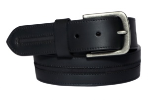 Ceinture en cuir véritable avec logo personnalisé imprimé, texture douce, ceinture en cuir raffiné pour un look business décontracté - Product Image 4