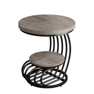 <b>Round</b> Coffee <b>Table</b> <b>with</b> <b>Storage</b> Rack for Use As a Sofa or Tea <b>Table</b> <b>Side</b> <b>Table</b> - Product Image 6