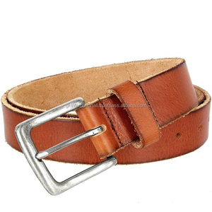 Cinturón informal de cuero tostado Premium personalizado unisex cinturón informal de cuero de vaca de grano superior hecho a mano para hombres - Product Image 1