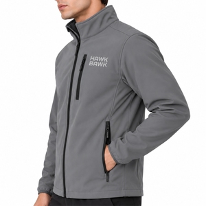 <b>Men</b>’s <b>Lightweight</b> Softshell Full Zip Outdoor <b>Jacket</b> Stand Collar Casual Outdoor Wear Secure Pocket Design Comfortable Fit - Product Image 3