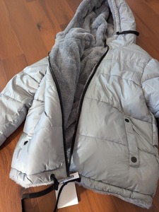 Veste d'hiver matelassée réversible à double boutonnage pour femme, avec capuche, en polyester, chaude et isolante contre le froid - Product Image 6