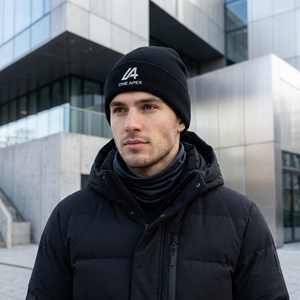 Gorro de Punto Negro para Hombre, Gorro de Invierno con Puño, Unisex, Estilo Urbano, Gorro Tipo Skull, Logotipo Personalizado, Accesorio de Moda al por Mayor - Product Image 4
