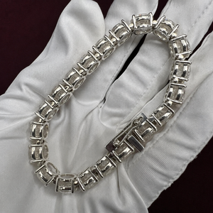 Bijou de luxe pour femme, plaqué or, avec diamant VVS de 10 mm taille coussin, certifié IGI, style hip-hop glacé, cadeau pour lui, style scintillant premium - Product Image 3