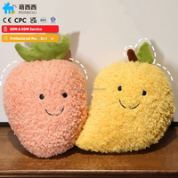Op maat gemaakte fruit knuffels groothandel zachte gevulde voedselkussens met logo OEM knuffelproducent