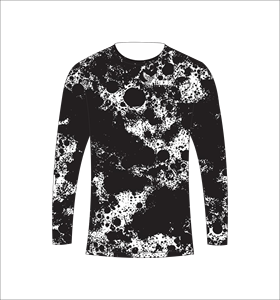 Black <b>White</b> Abstract Print Long Sleeve Athletic Shirt Breathable Fitness Training <b>Tee</b> - Product Image 5