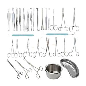Juego de Instrumentos Quirúrgicos Manuales de Acero Inoxidable de 30 Piezas, Completo para Desbridamiento General, Cuidado de Heridas, Instrumentos Médicos, Apósito, Excisión - Product Image 6