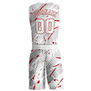 Ensemble Maillot et Short de Basketball Personnalisé 2026 de Haute Qualité, Respirant, Séchage Rapide, Col en V, Logo Personnalisé, Couleur Unie - Product Image 2