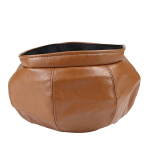 Béret en cuir marron unisexe, style décontracté, à porter au printemps et en automne, 56-58 cm, design européen et américain - Product Image 2