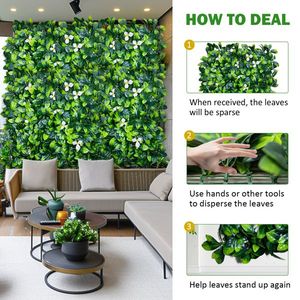 20 pezzi 20 "x 20" pannelli in legno di bosso parete in erba per interni/esterni decorazione da giardino Privacy schermo protetto da sole sfondo a parete verde per - Product Image 5